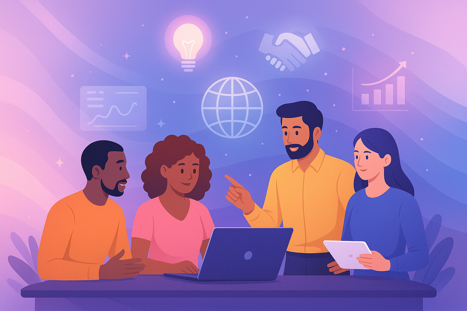 Diverse Team Collaborating